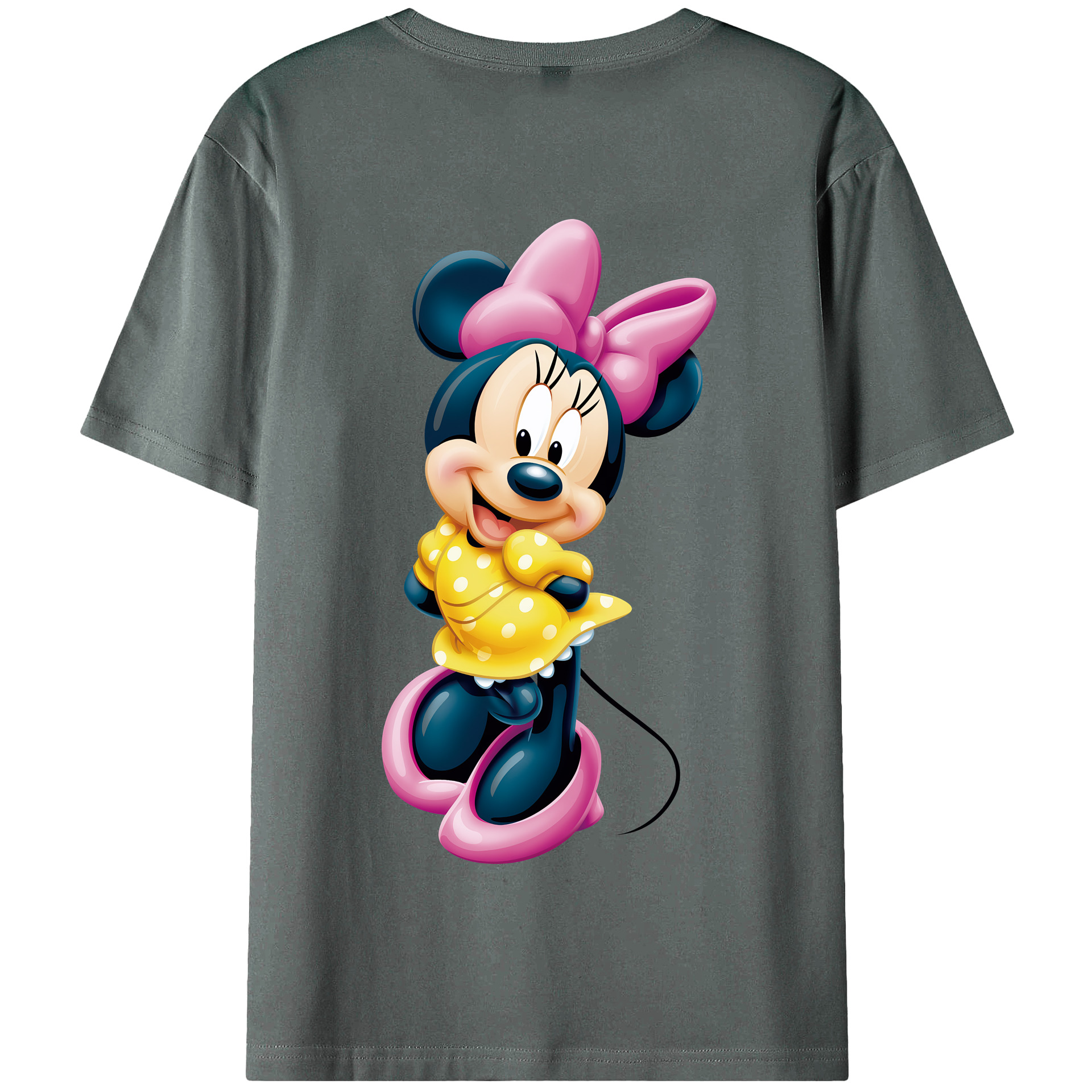 （画像用） ミッキーマウス Mickey Mouse 綿100％半袖Tシャツ（背面プリント）